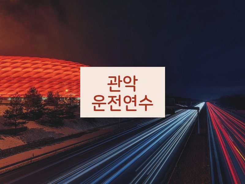 관악운전연수 후기