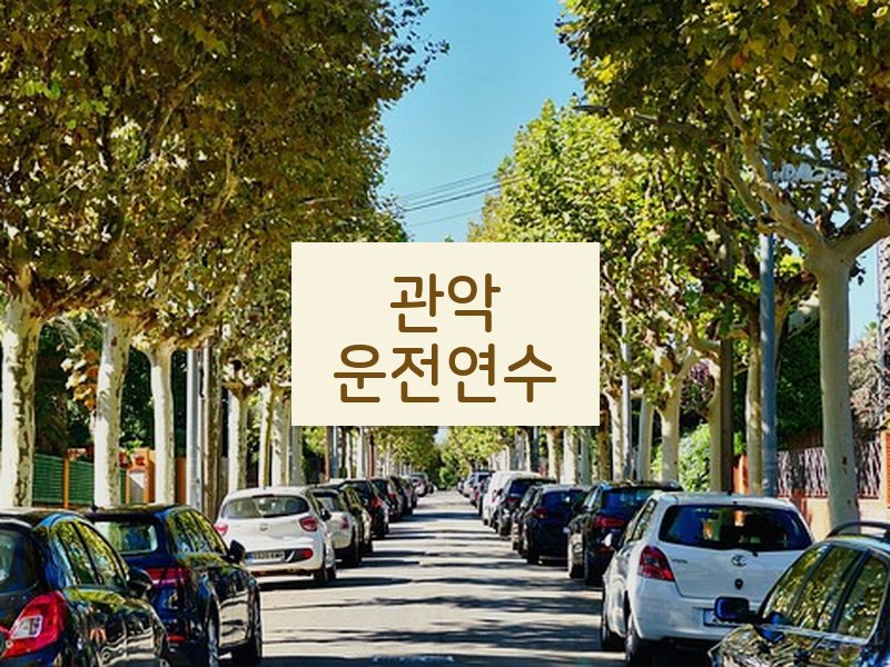 관악운전연수 후기