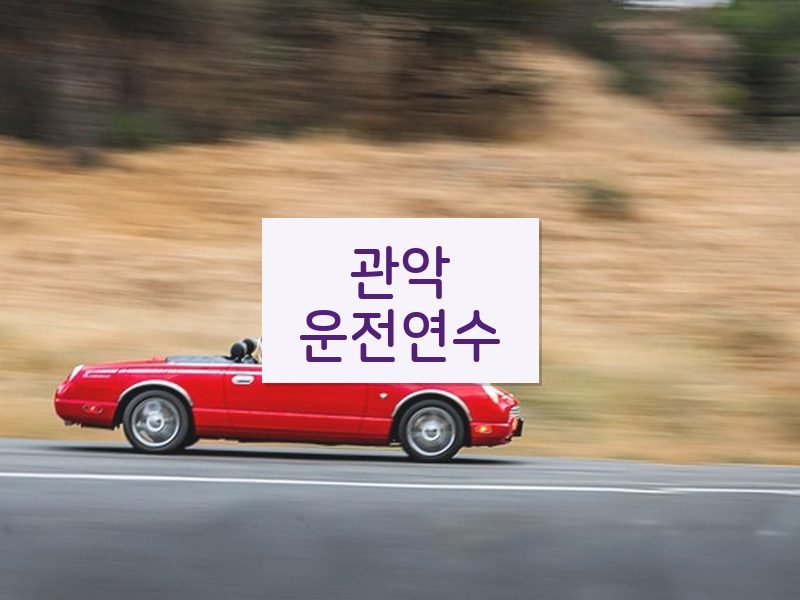 관악운전연수 후기