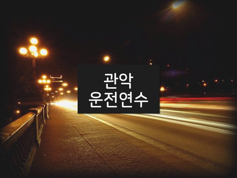 관악운전연수 후기
