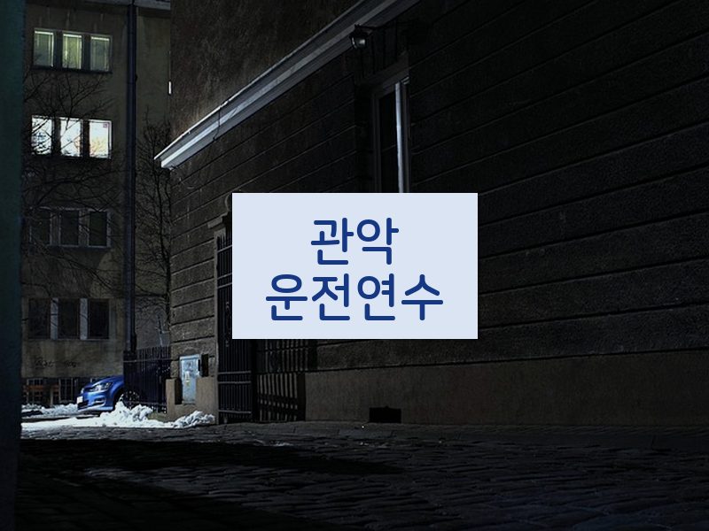 관악운전연수 후기