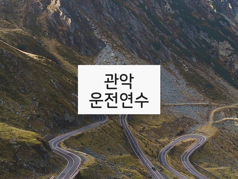 관악운전연수 후기
