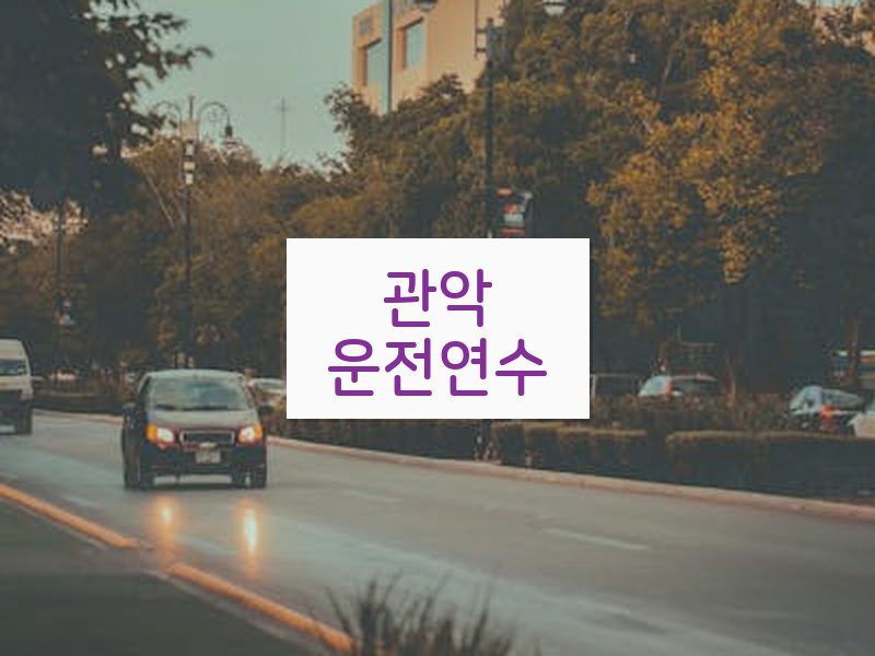 관악운전연수 후기