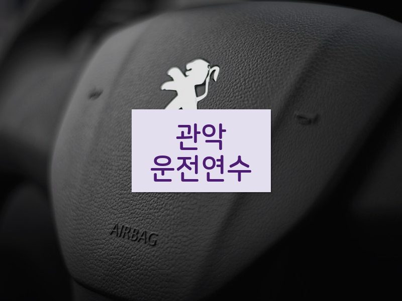 관악운전연수 후기