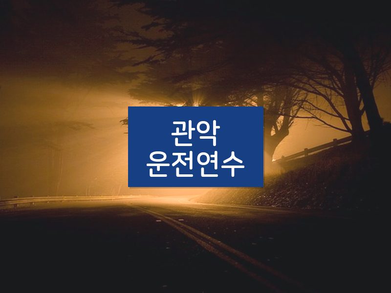 관악운전연수 후기