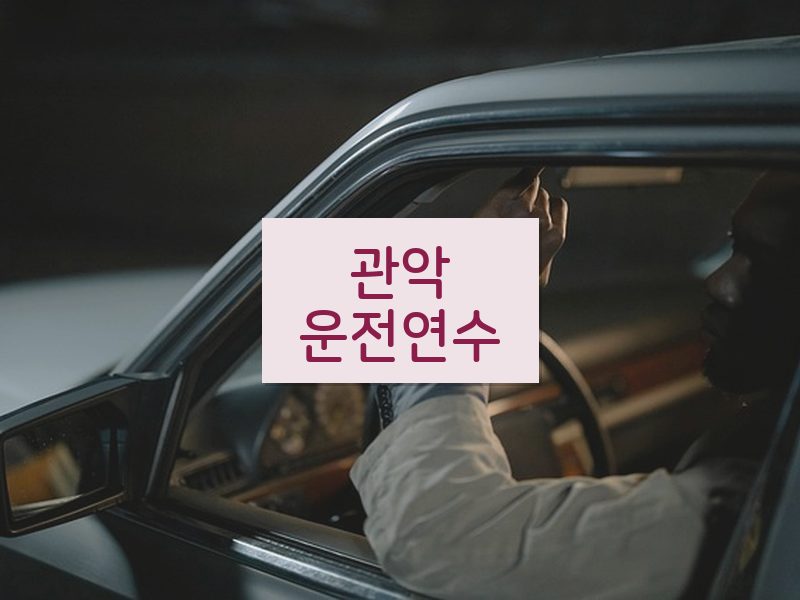 관악운전연수 후기