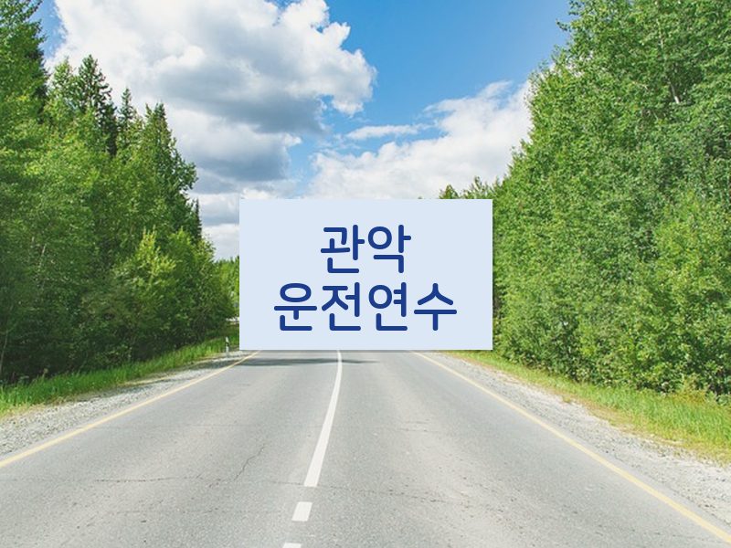 관악운전연수 후기