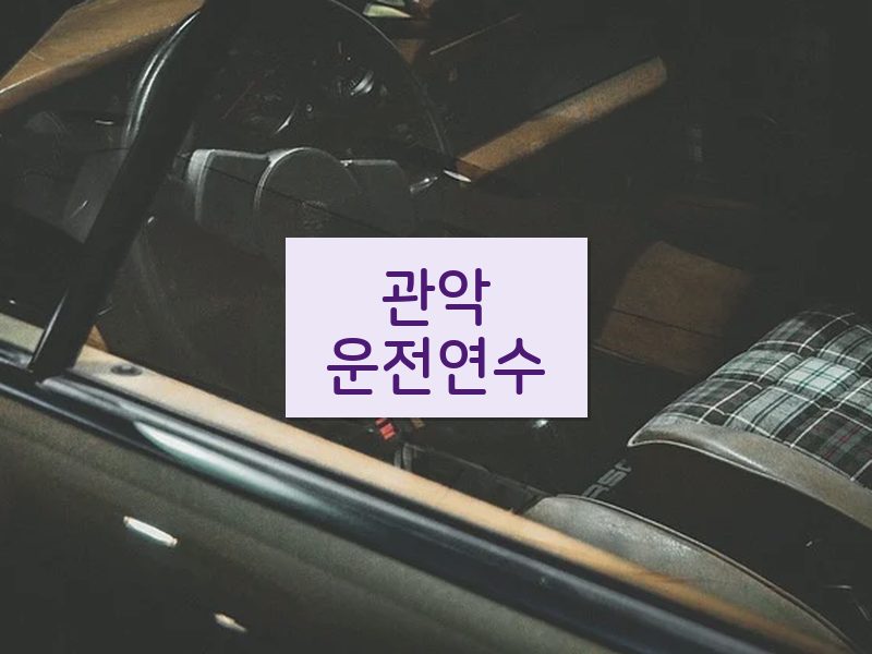관악운전연수 후기