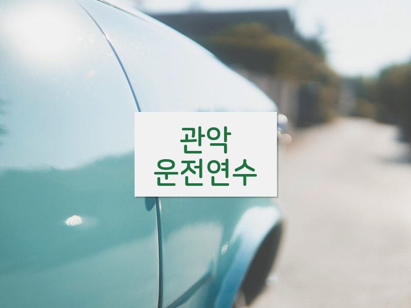 관악운전연수 후기