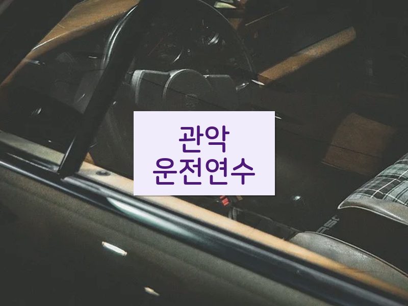 관악운전연수 후기
