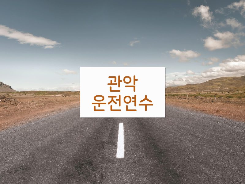 관악운전연수 후기