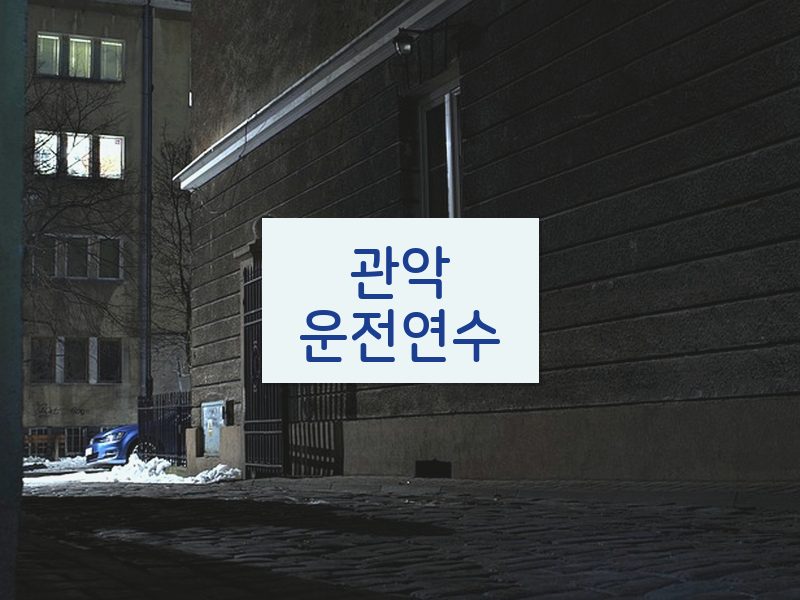 관악운전연수 후기