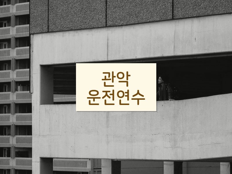 관악운전연수 후기
