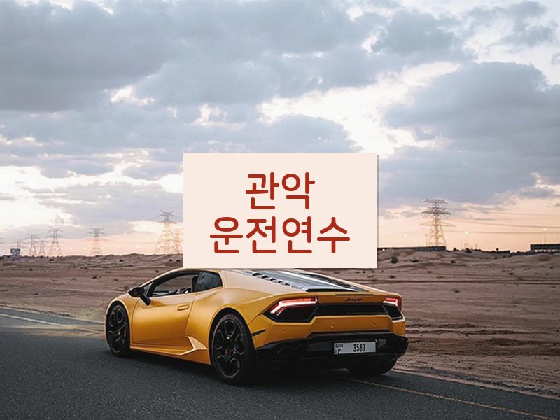관악운전연수 후기