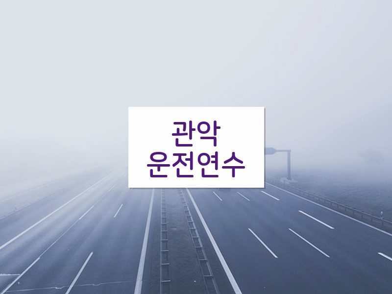 관악운전연수 후기