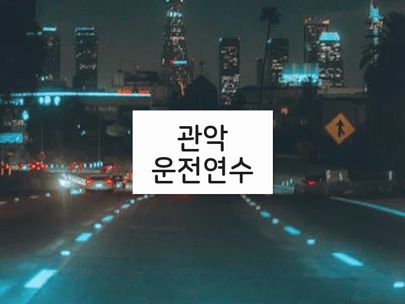 관악운전연수 후기