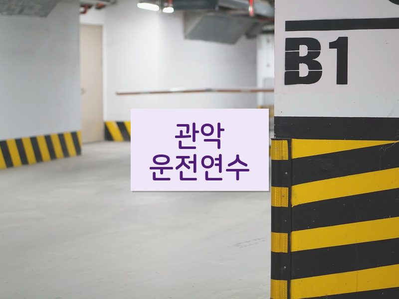 관악운전연수 후기