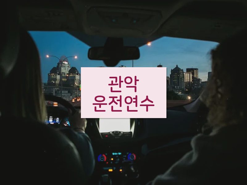 관악운전연수 후기