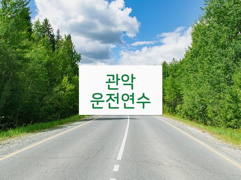 관악운전연수 후기