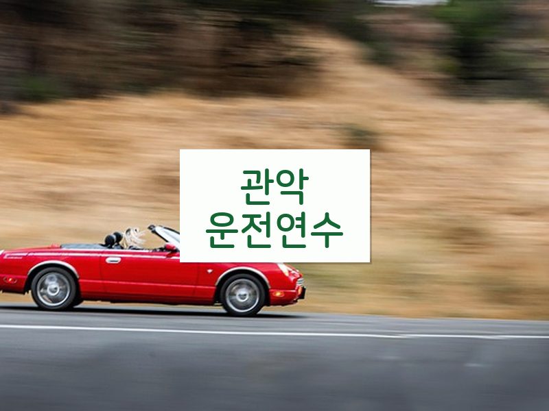 관악운전연수 후기