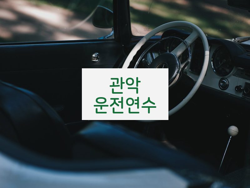 관악운전연수 후기