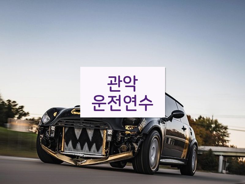 관악운전연수 후기