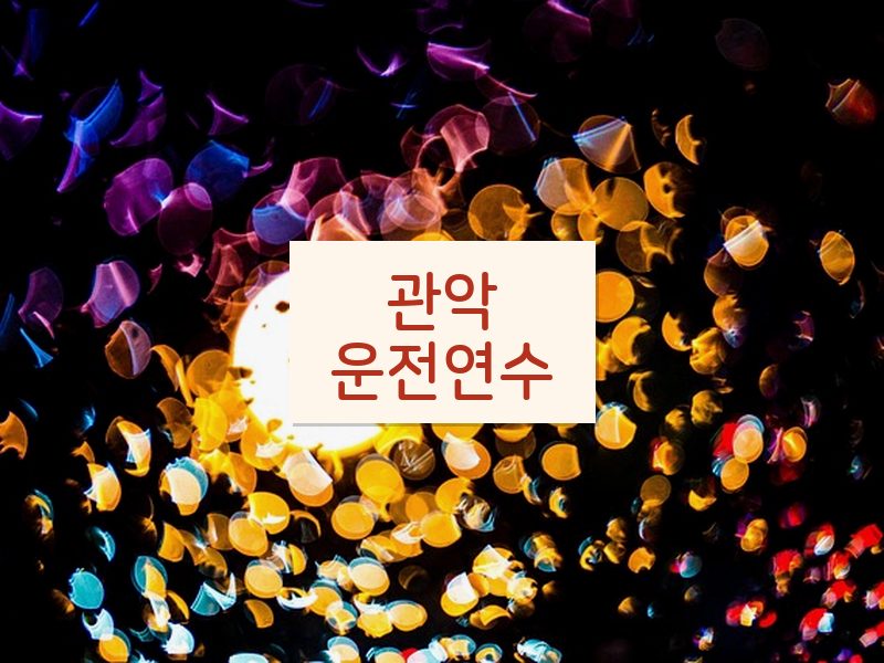 관악운전연수 후기