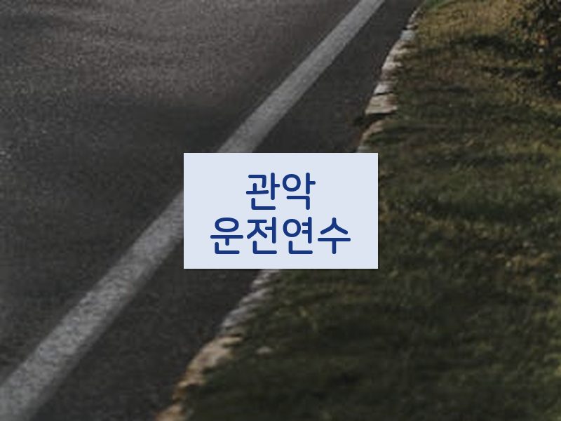 관악운전연수 후기