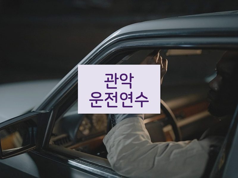 관악운전연수 후기