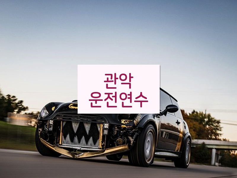 관악운전연수 후기