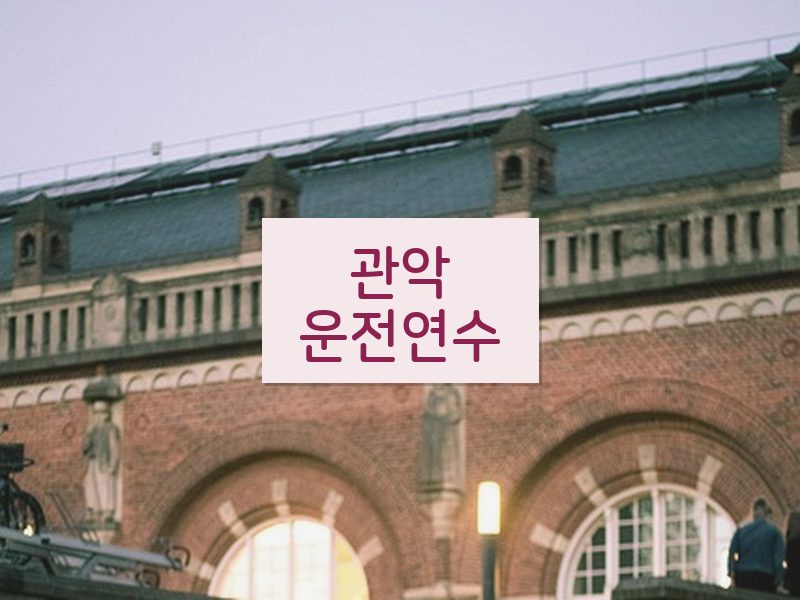 관악운전연수 후기