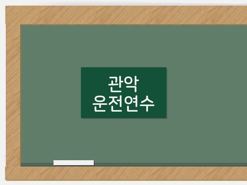 관악운전연수 후기