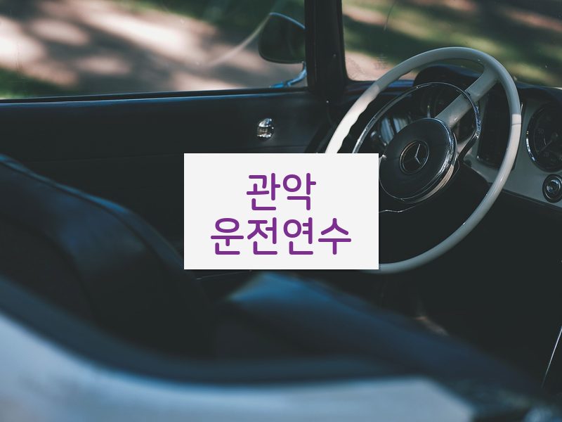 관악운전연수 후기
