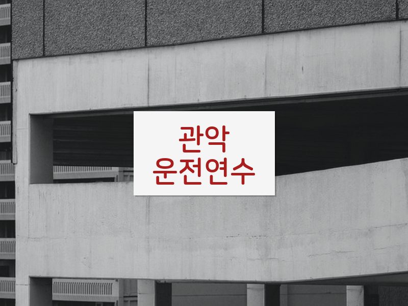 관악운전연수 후기