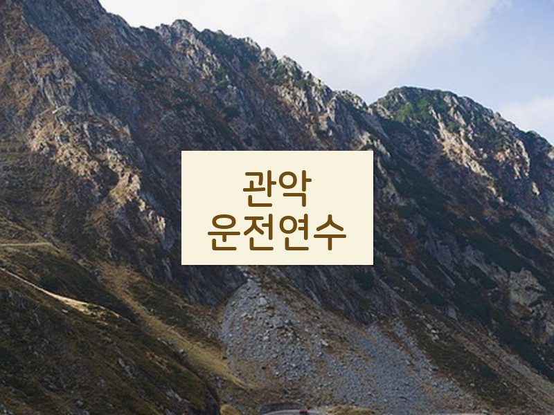 관악운전연수 후기
