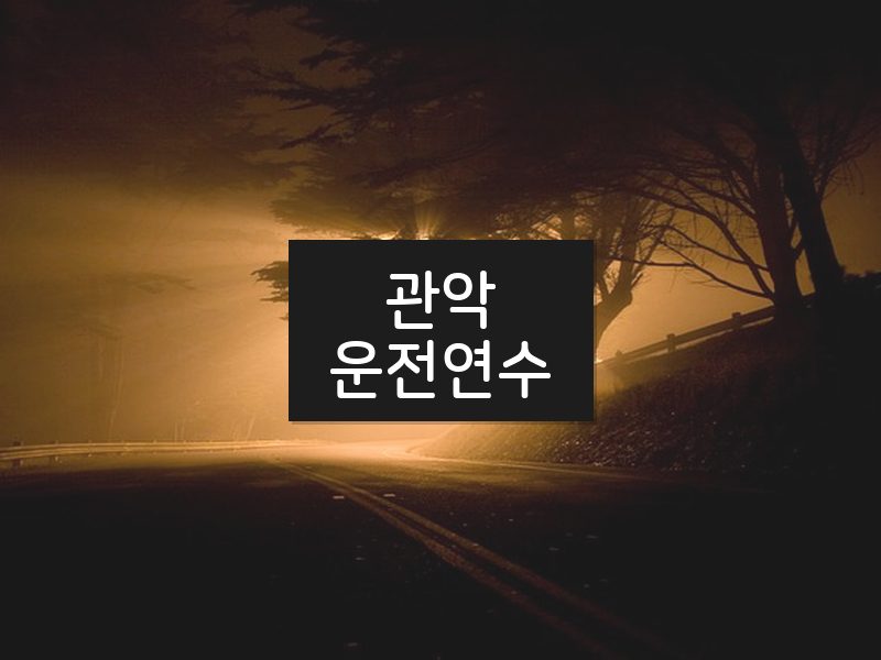관악운전연수 후기