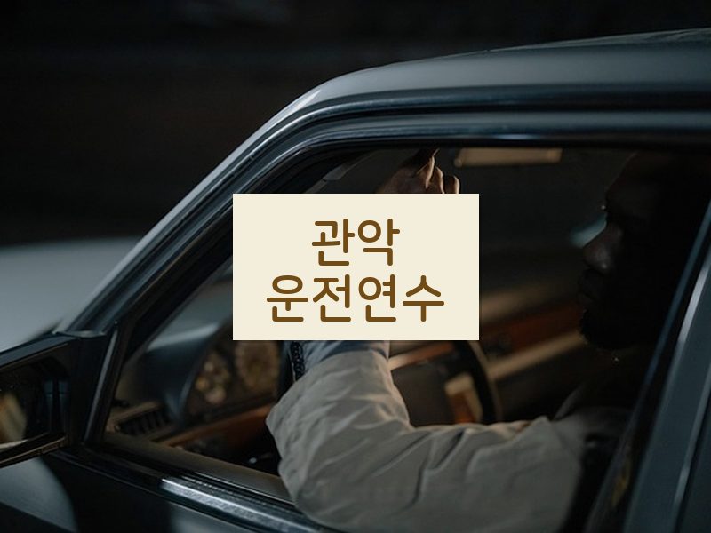 관악운전연수 후기