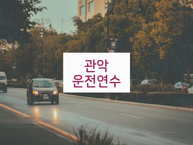 관악운전연수 후기
