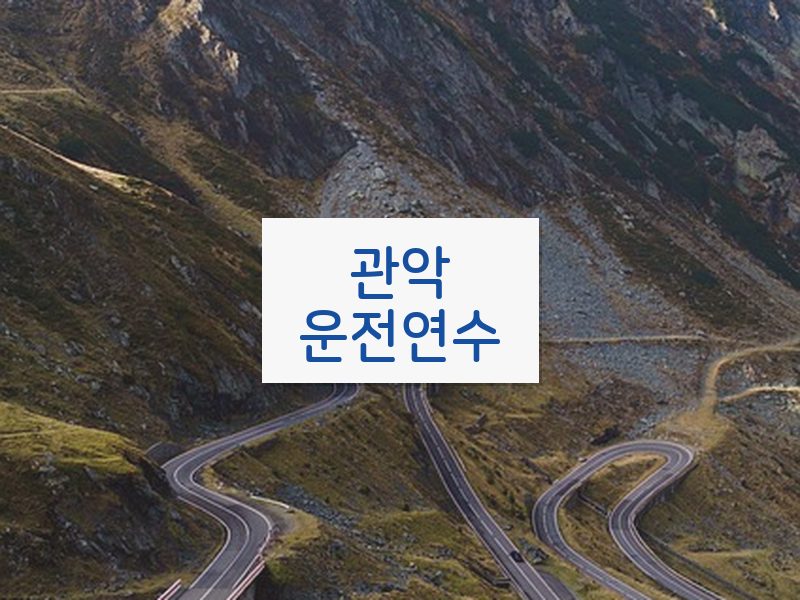 관악운전연수 후기