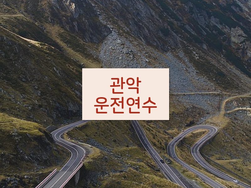관악운전연수 후기