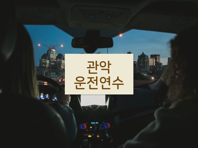 관악운전연수 후기