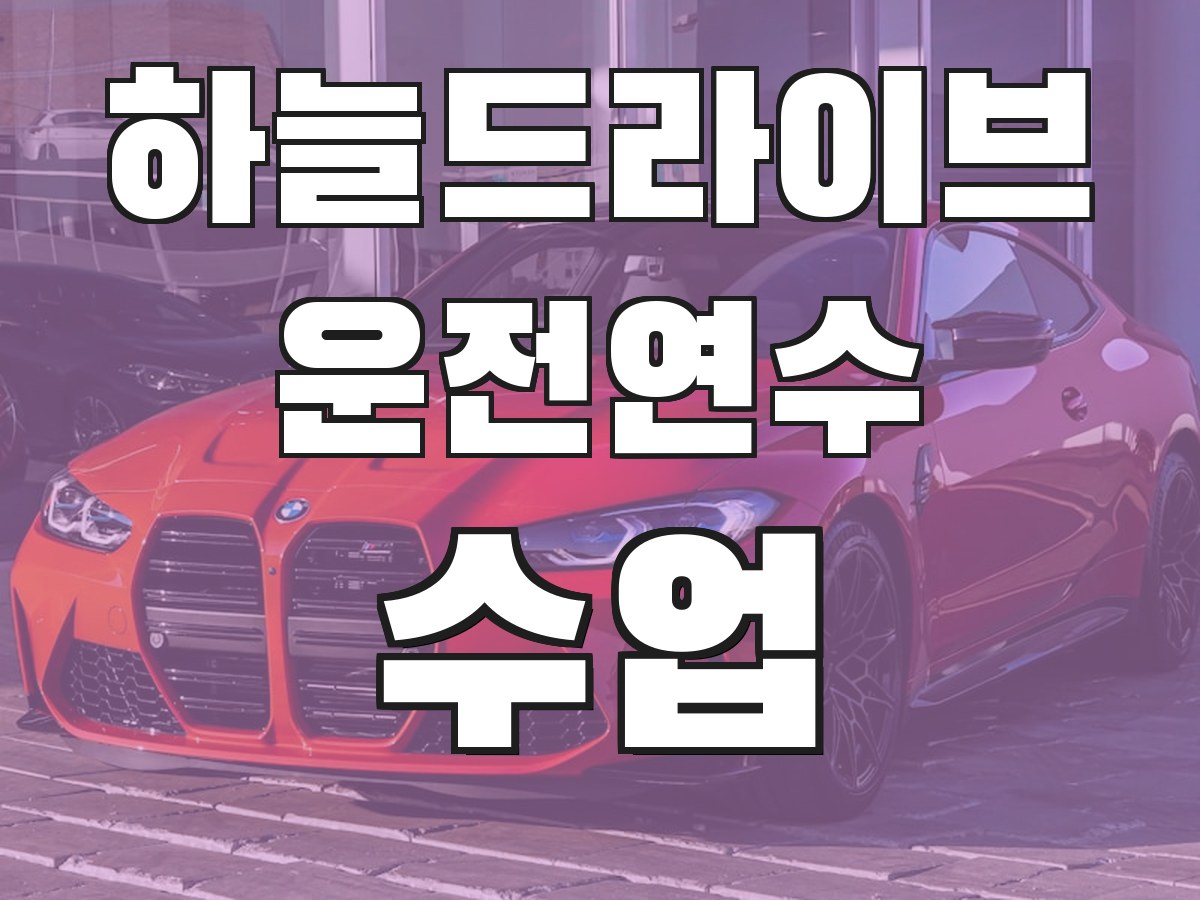 하늘드라이브 운전연수 수업 - 맞춤 연수 프로그램